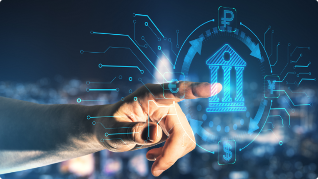 digital touchscreen using financial app